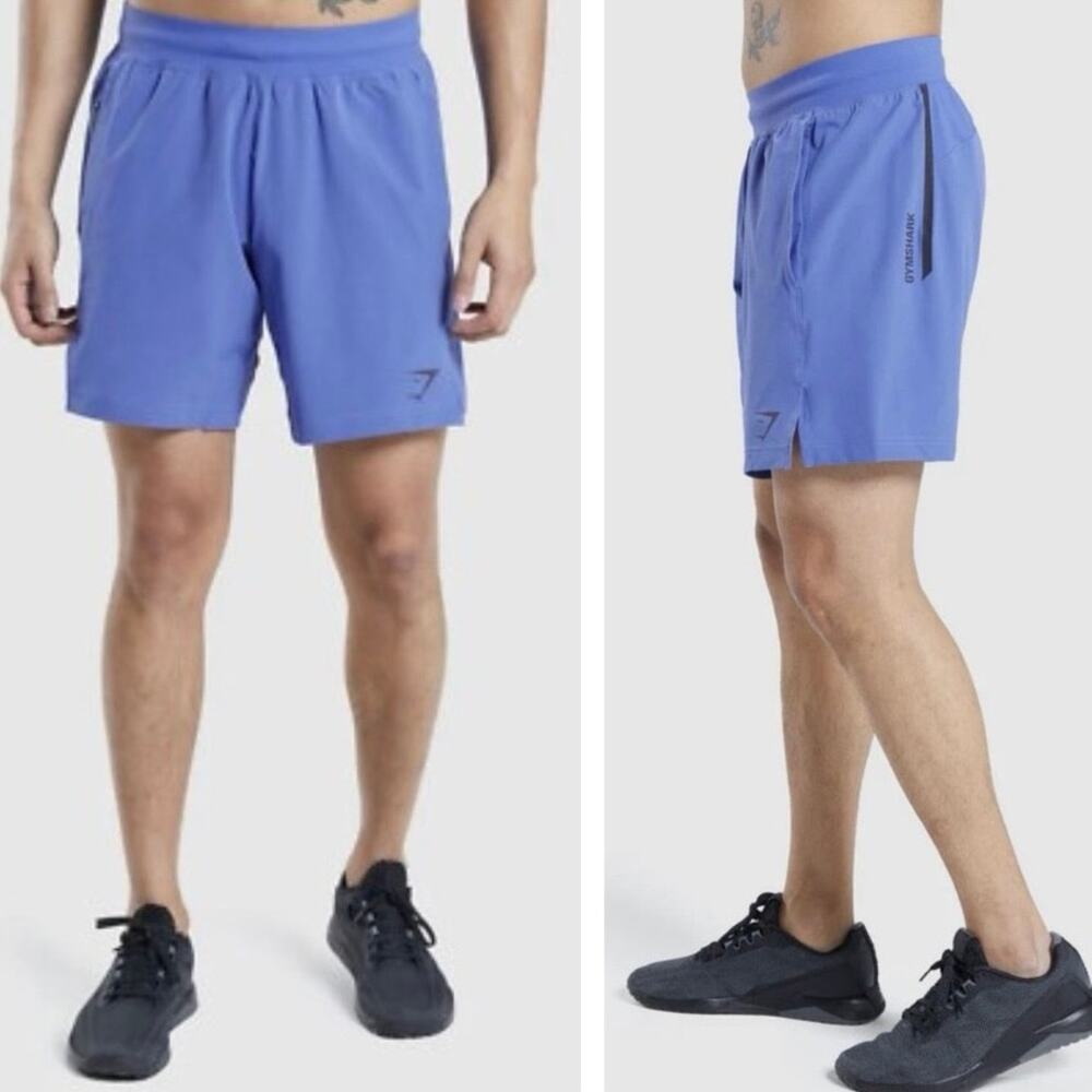 Gymshark Mens Apex 8” Perform Shorts in Court Blue - Size S